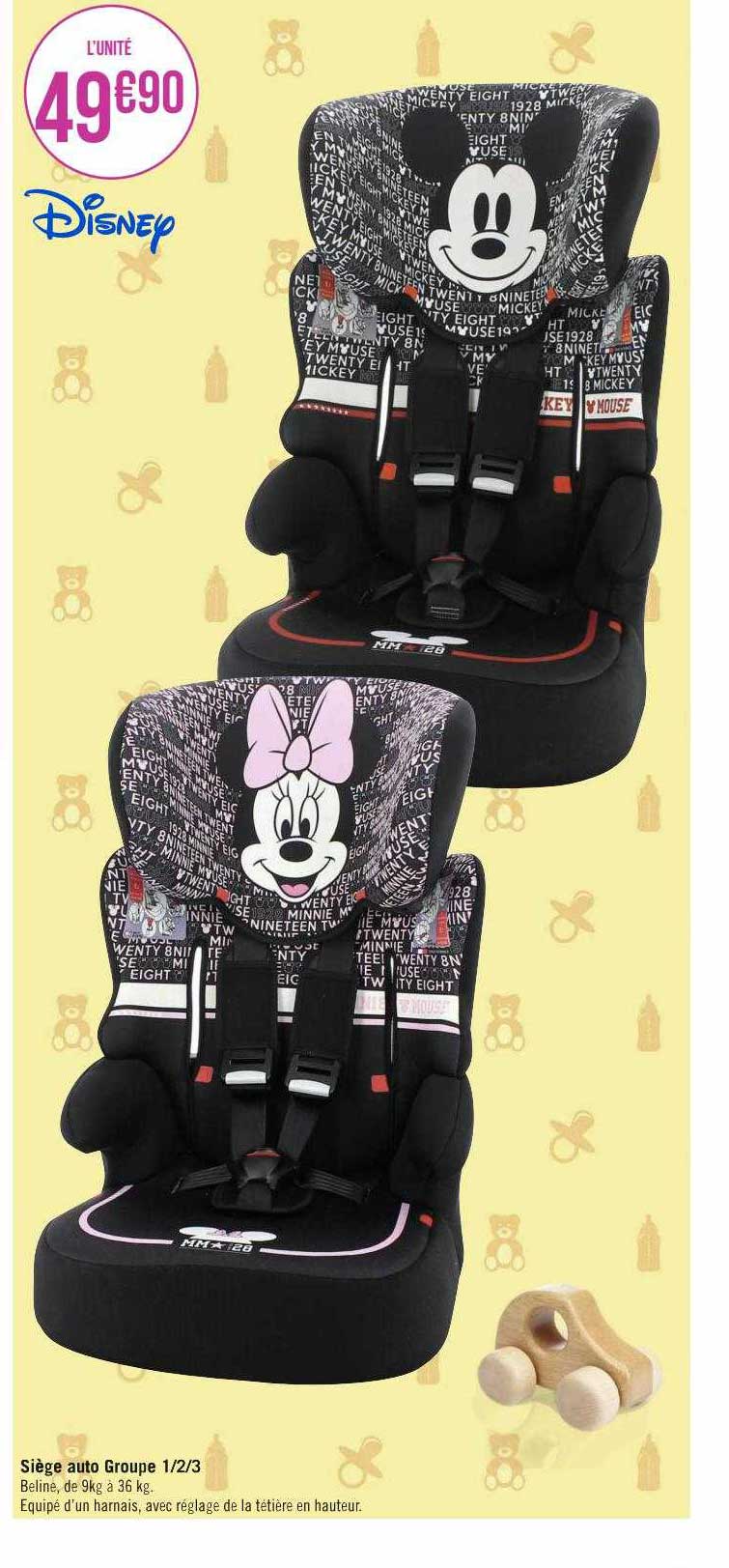 siège auto groupe 1-2-3 disney