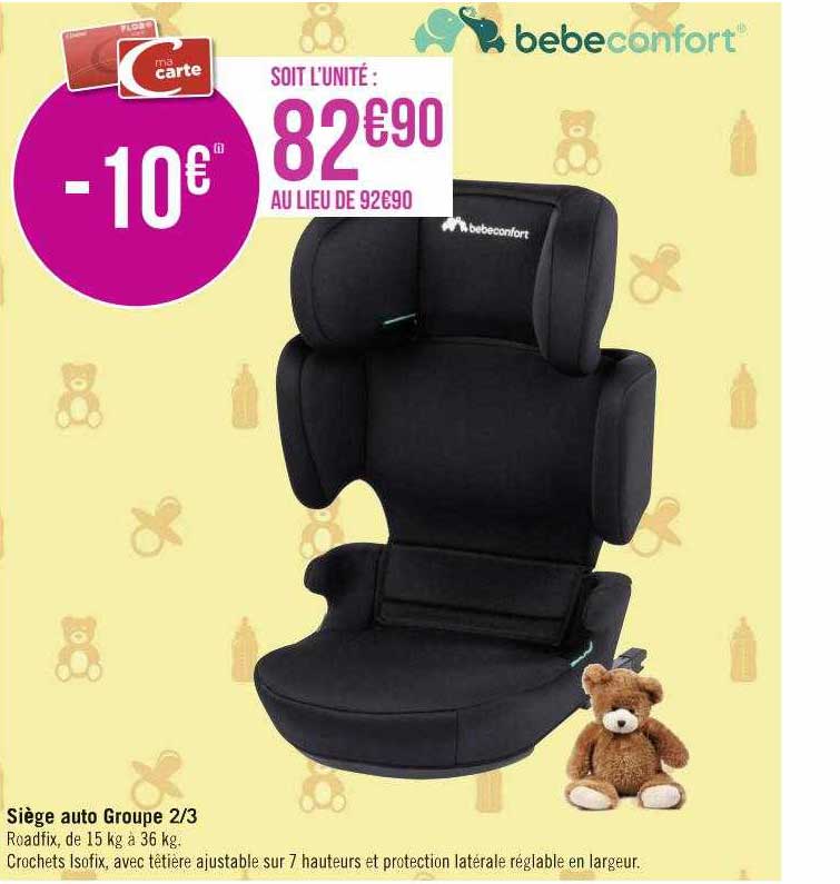 siège auto groupe 2-3 bebeconfort