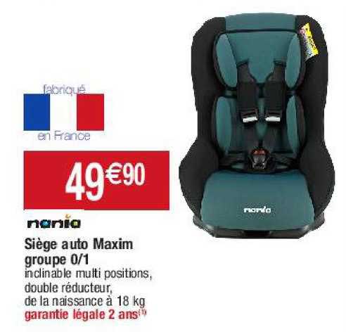 siège auto maxim groupe 0-1 nania