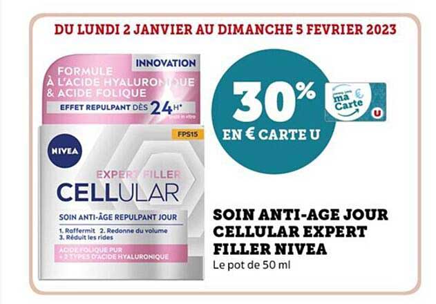 soin anti-âge jour cellular expert filler nivea