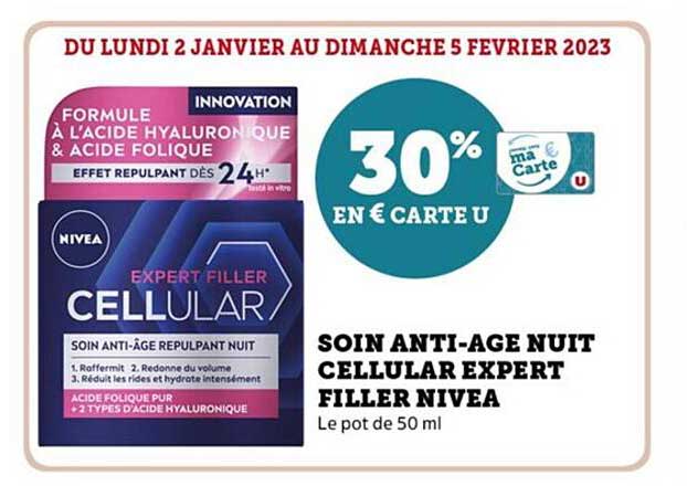 soin anti-âge nuit cellular expert filler nivea