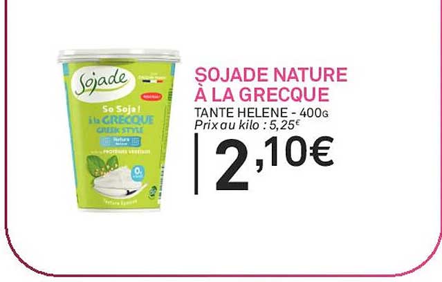 sojade nature à la grecque tante hélène