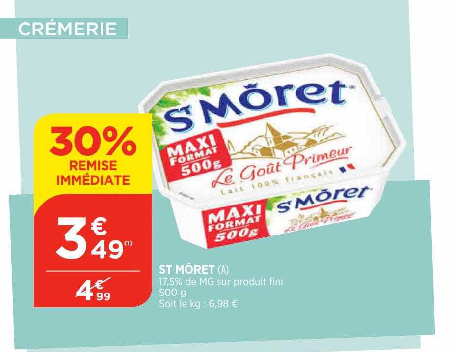 st môret 17.5% de mg sur produit fini 30% remise immédiate