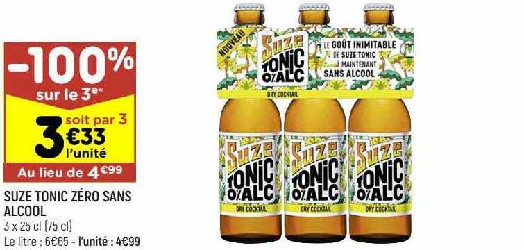 Suze Tonic Zéro Sans Alcool