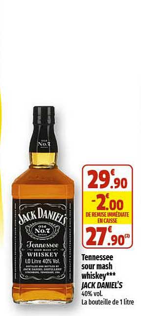 tennessee sour mash whiskey jack daniel's