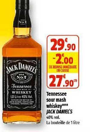 tennessee sour mash whisky jack daniel's