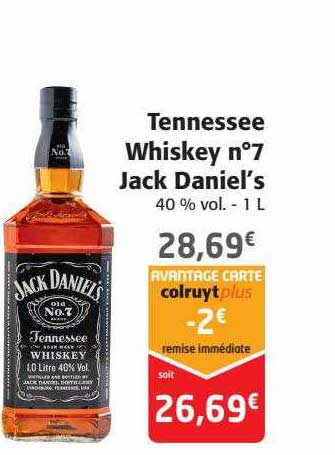 tennessee whiskey n°7 jack daniel's