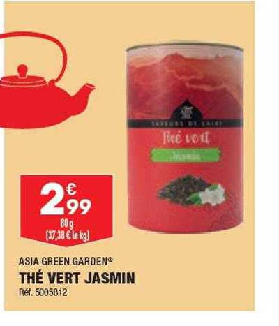 thé vert jasmin asia green garden