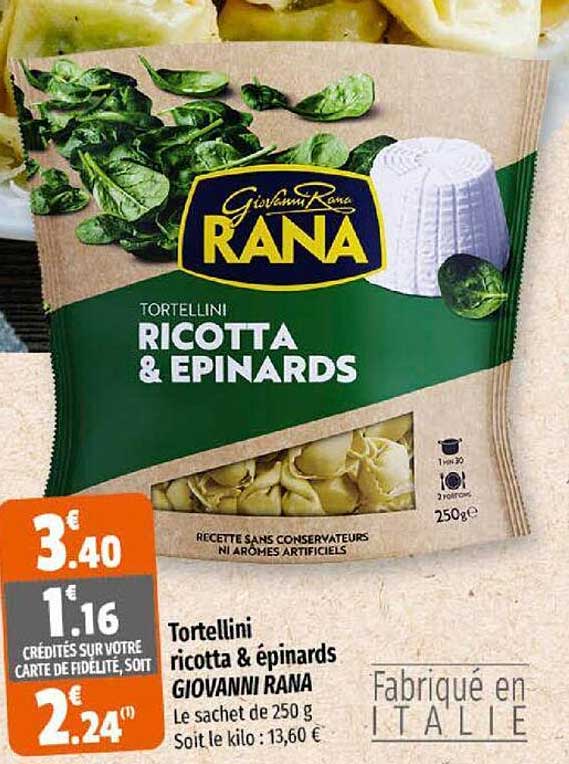 tortellini ricotta & épinards giovanni rana