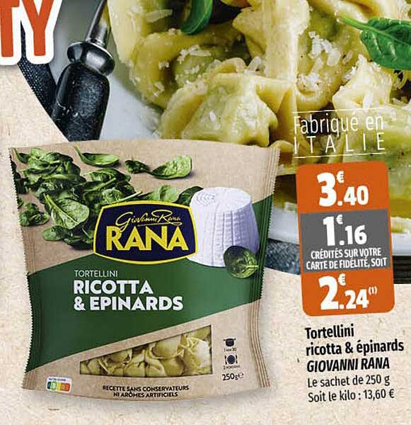 tortellini ricotta & épinards giovanni rana