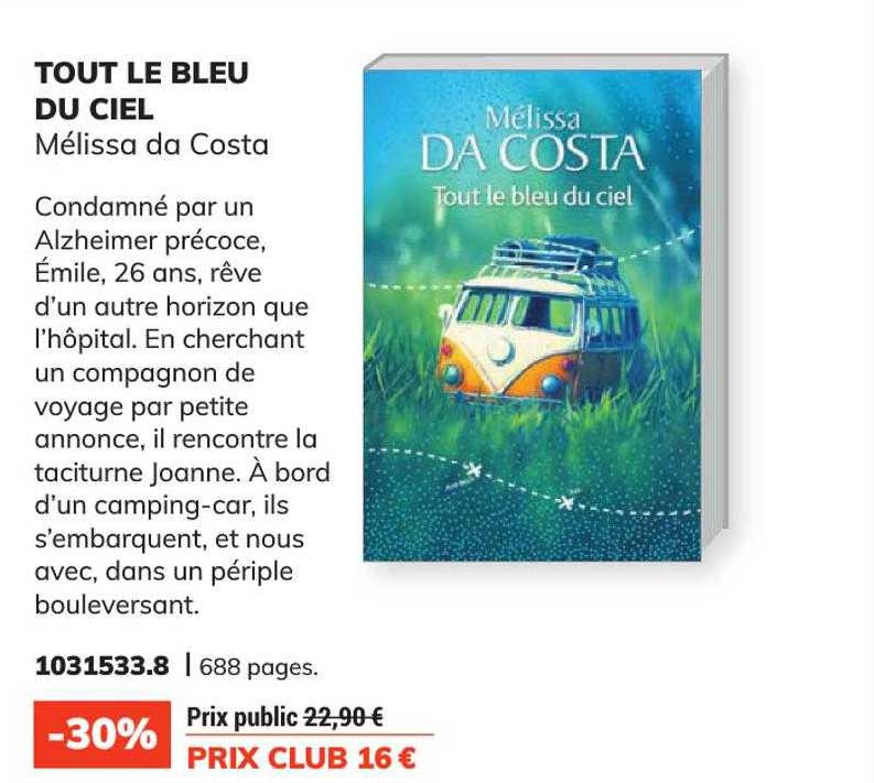 tout le bleu du ciel - mélissa da costa