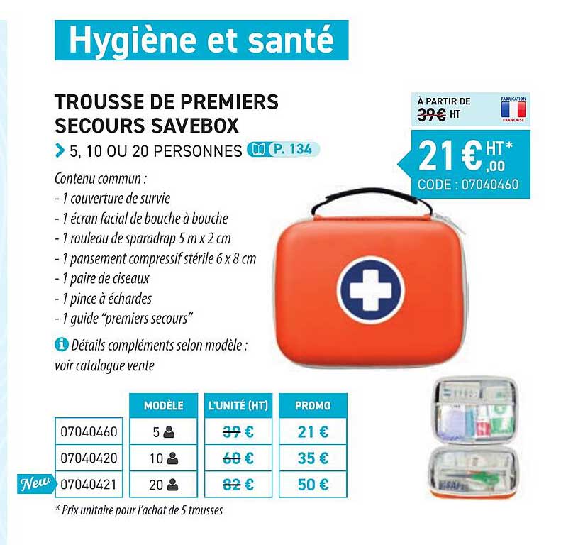 trousse de premiers secours savebox