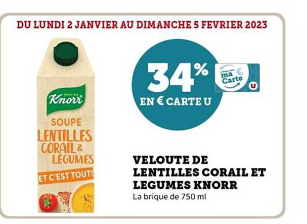 Velouté De Lentilles Corail Et Légumes Knorr