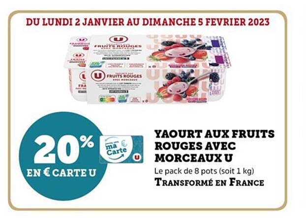 Yaourt Aux Fruits Rouges Avec Morceaux U