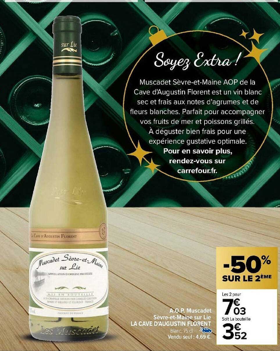 a.o.p. muscadet sèvre-et-maine sur lie la cave d'augustin florent