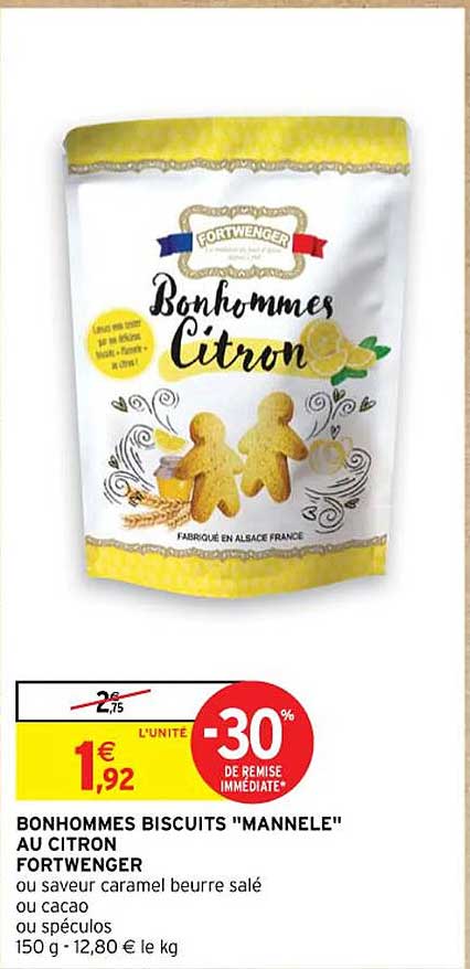 bonhommes biscuits "mannele" au citron fortwenger