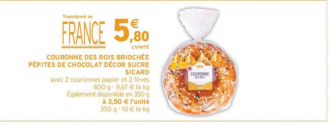 couronne des rois briochée zestes d'orange et citron décor sucre et bigarreaux ricard