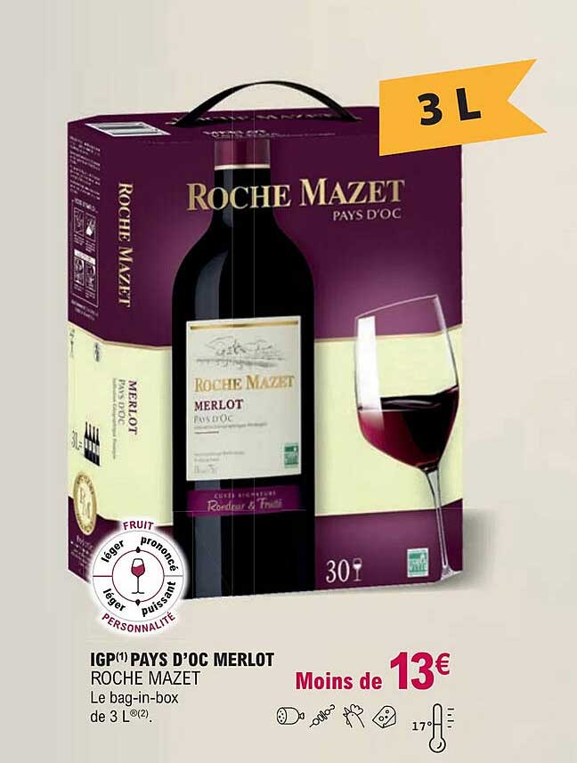 igp pays d'oc merlot roche mazet