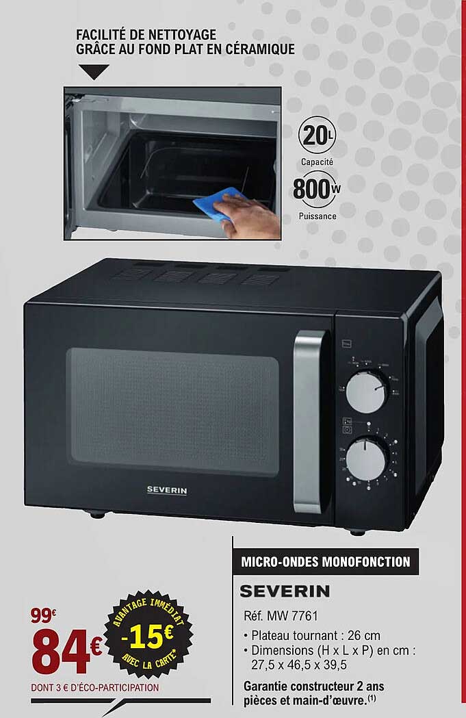 micro-ondes monofonction severin