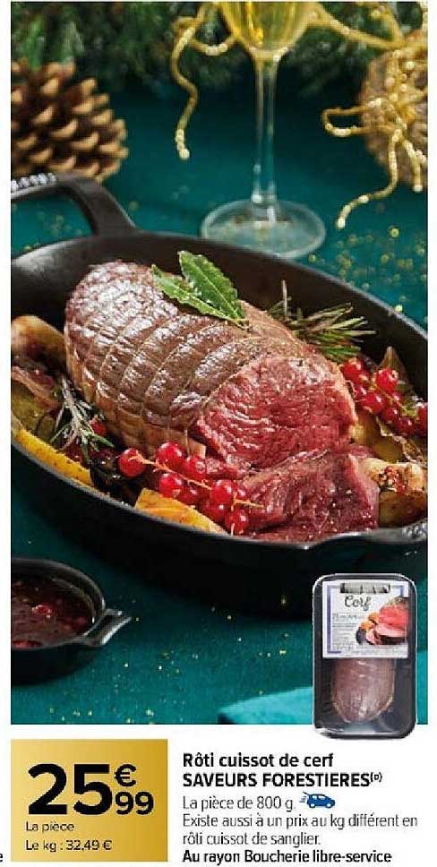 rôti cuissot de cerf saveurs forestières