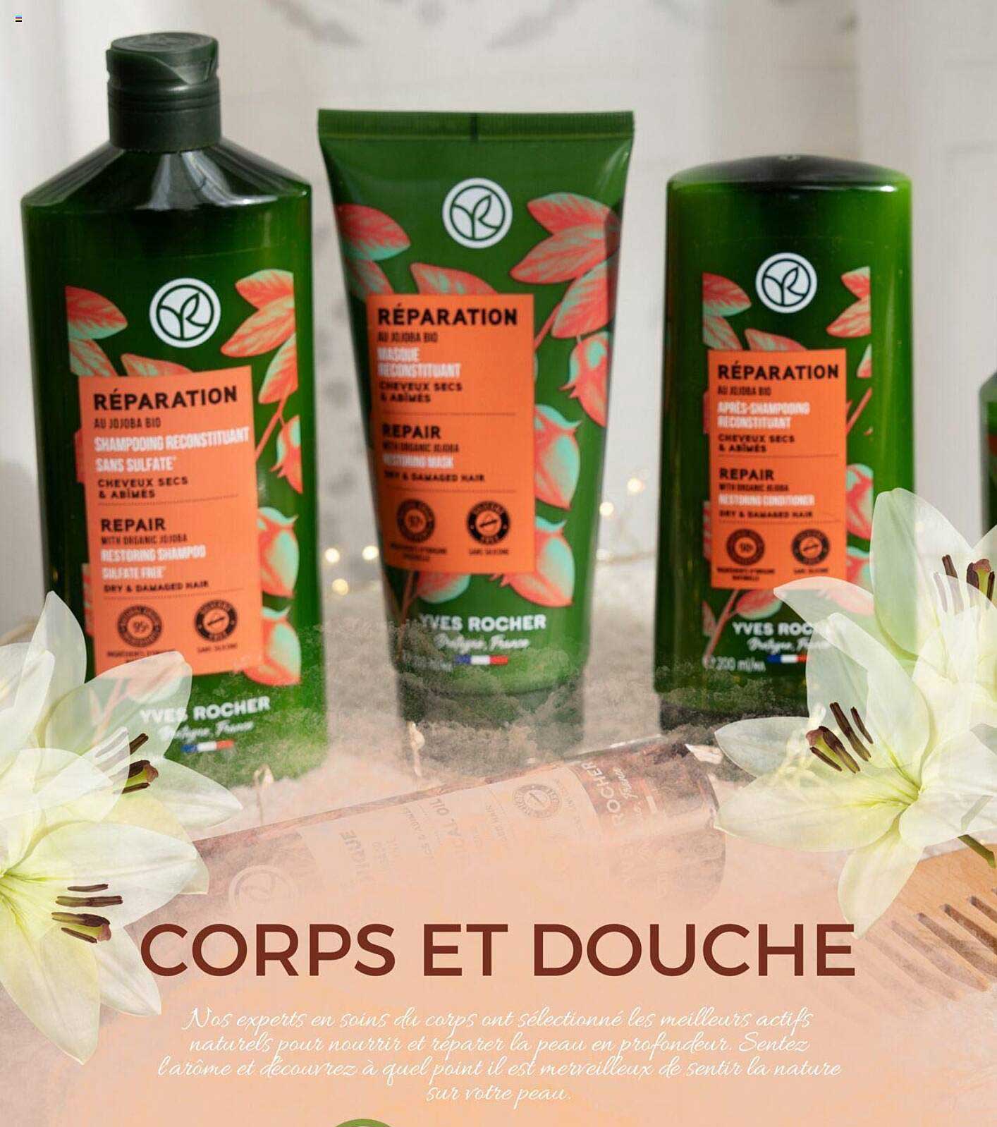 shampooing reconstituant sans sulfite, masque reconstituant, après-shampooing reconstituant