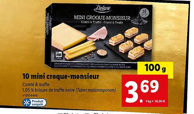 10 mini croque-monsieur deluxe