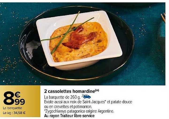 2 cassolettes homardine