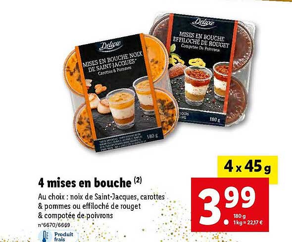 4 mises en bouche deluxe