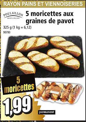 5 Moricettes Aux Graines De Pavot Poulaillon
