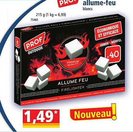 allume-feu blancs prof