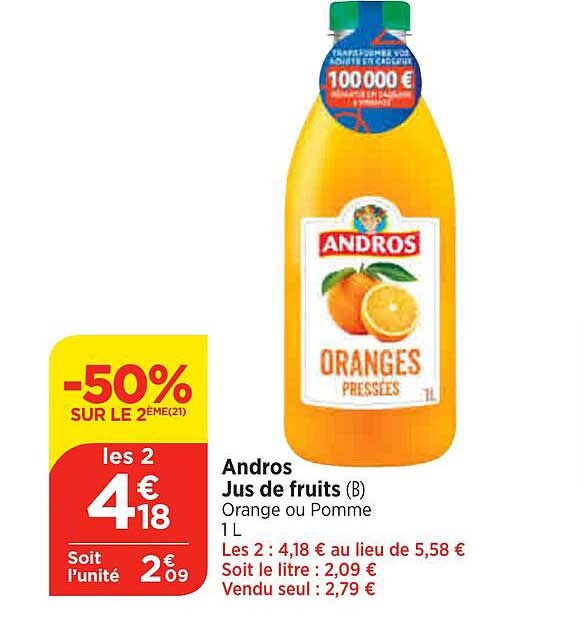 andros jus de fruits