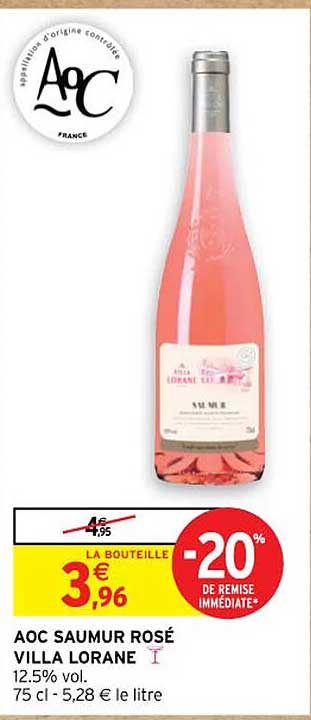 aoc saumur rosé villa lorane