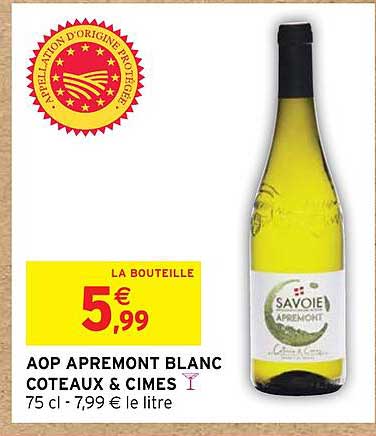 aop apremont blanc coteaux & cimes