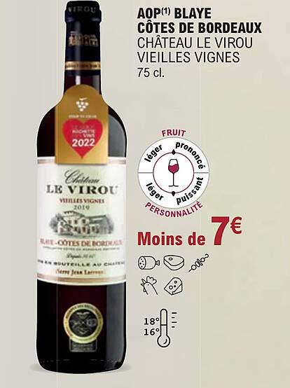 aop blaye côtes de bordeaux château le virou vieilles vignes