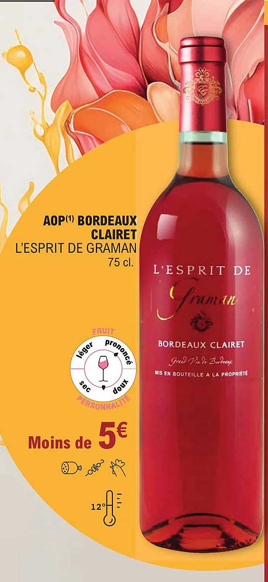 aop bordeaux clairet l'esprit de graman