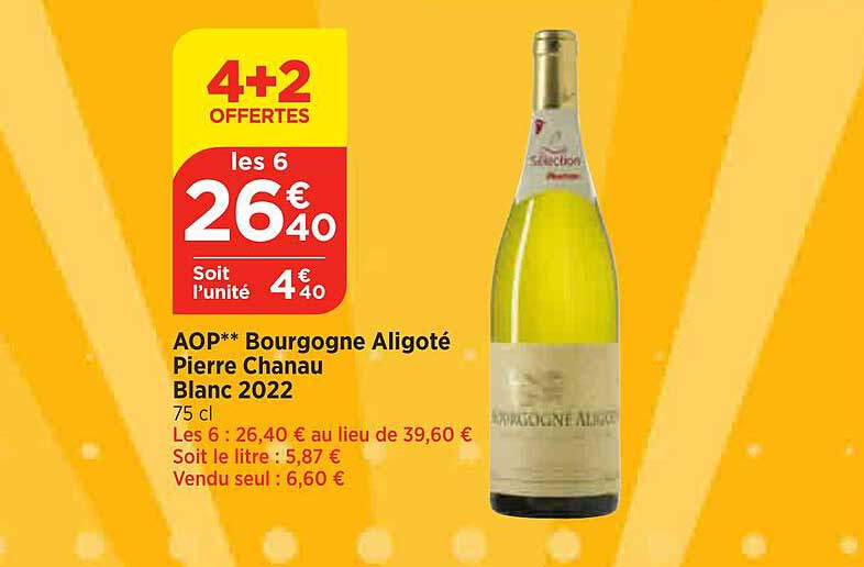 aop bourgogne aligoté pierre chanau blanc 2022