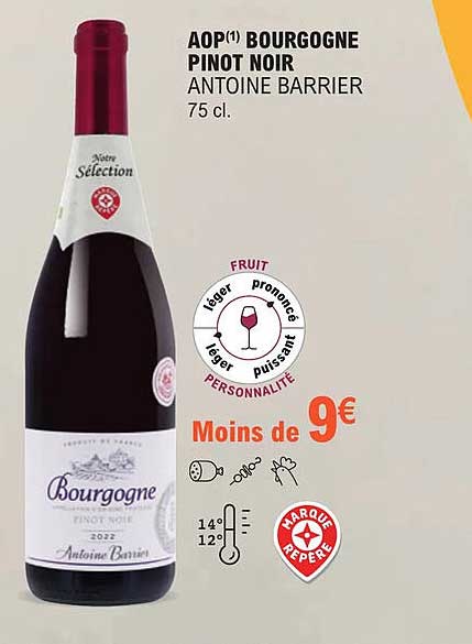 aop bourgogne pinot noir antoine barrier