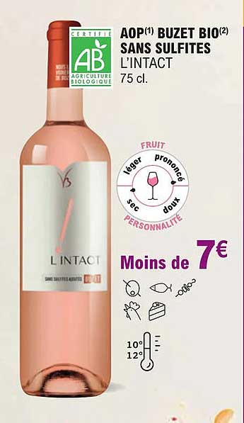 aop buzet bio sans sulfites l'intact