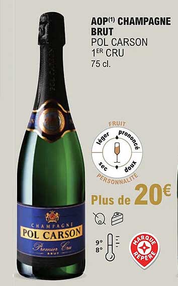 aop champagne brut pol carson 1er cru