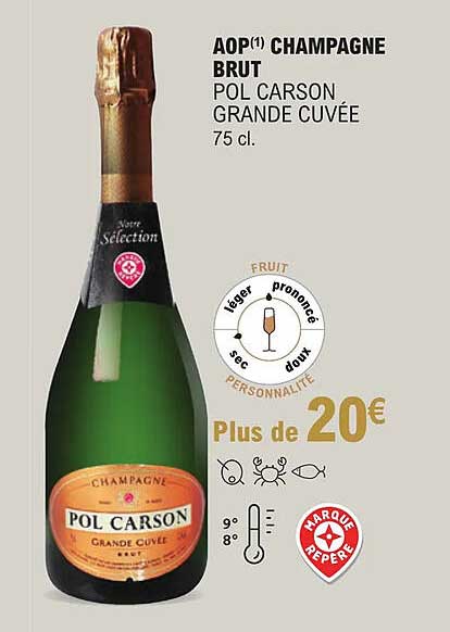 aop champagne brut pol carson grande cuvée