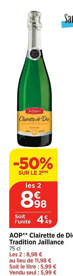 aop clairette de die tradition jaillance