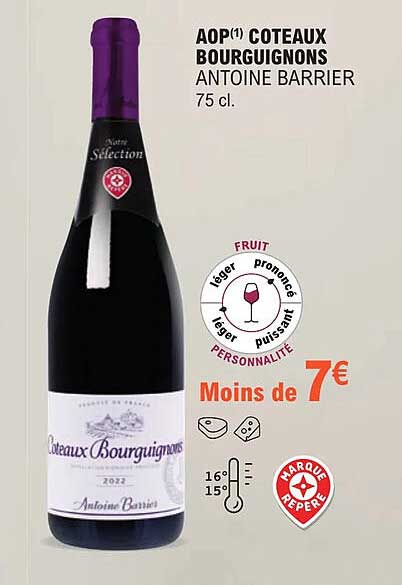 aop côteaux bourguignons antoine barrier