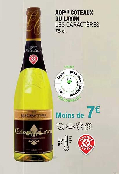 aop côteaux du layon les caractères