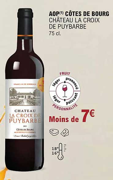 aop côtes de bourg château la croix de puybarbe