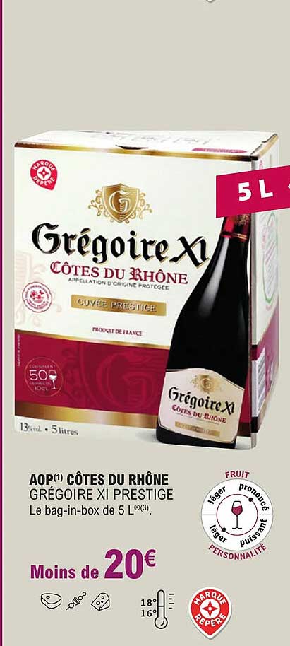 aop côtes du rhône grégoire xi prestige