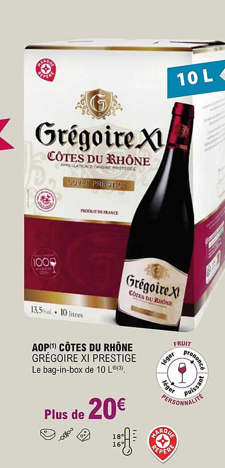 aop côtes du rhône grégoire xi prestige