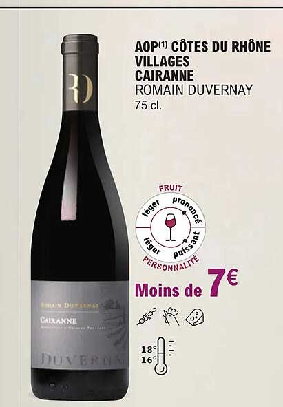 aop côtes du rhône villages cairanne romain duvernay