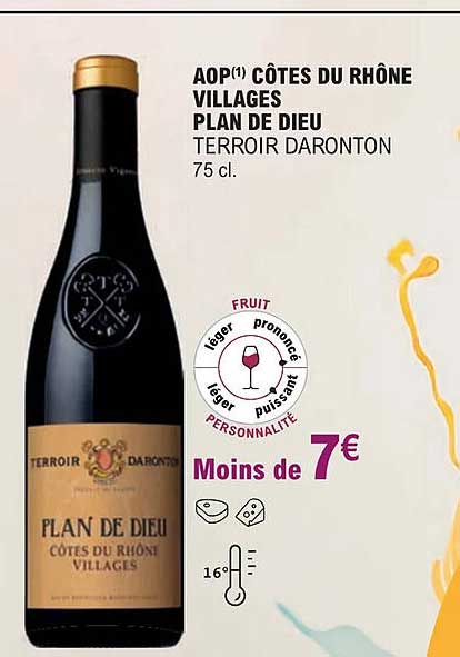 aop côtes du rhône villages plan de dieu terroir daronton