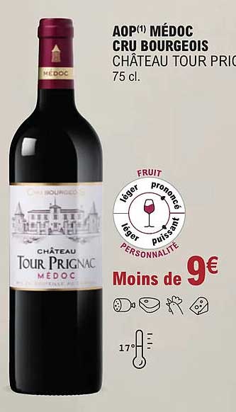 aop médoc cru bourgeois château tour prignac