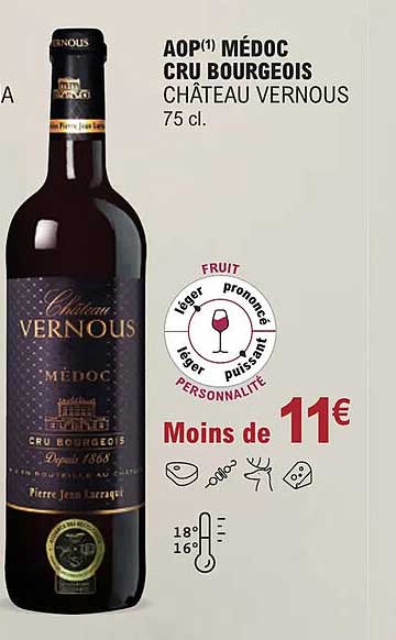 Aop Médoc Cru Bourgeois Château Vernous